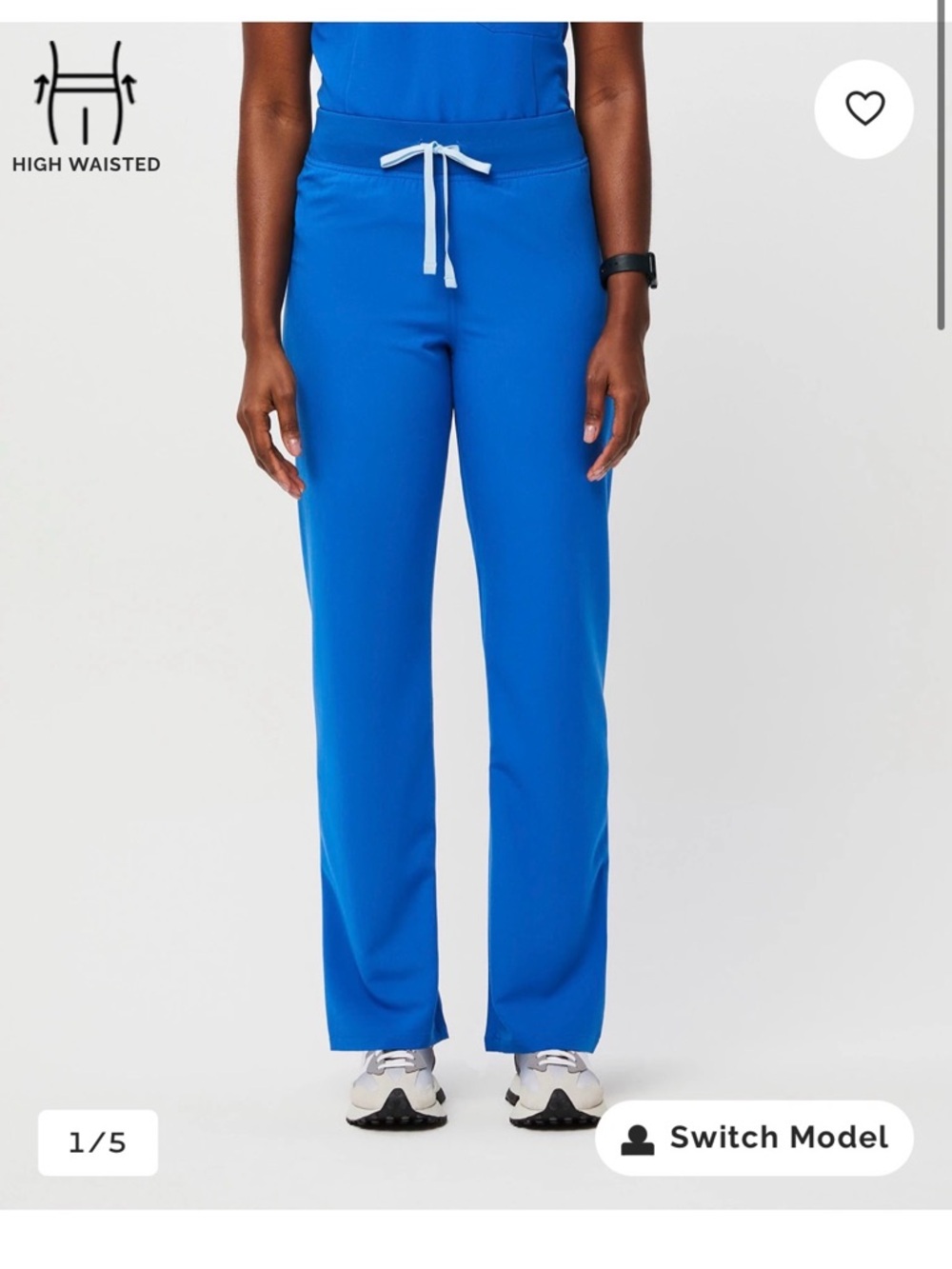 Figs Livingston scrub pants in color royal blue